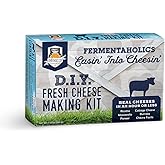 Fermentaholics DIY Fresh Cheese Making Kit - Ricotta, Mozzarella, Burrata, Paneer, Cottage Cheese, etc. - Includes Rennet for