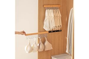 Pull Out Belt Rack for Closet, Sliding Hooks Hanger Rack for Bras Ties Tank Top Scarf Jewelry, Space Saving Organizr for Ward