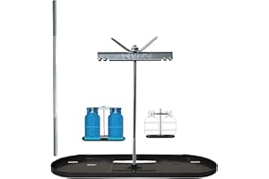 RVPNR RV Dual Propane Tank Mounting Rack for 30 lbs and 20 lbs Tanks with Two Different rods for RVs and Travel Trailers Hitch Frame (Basic)