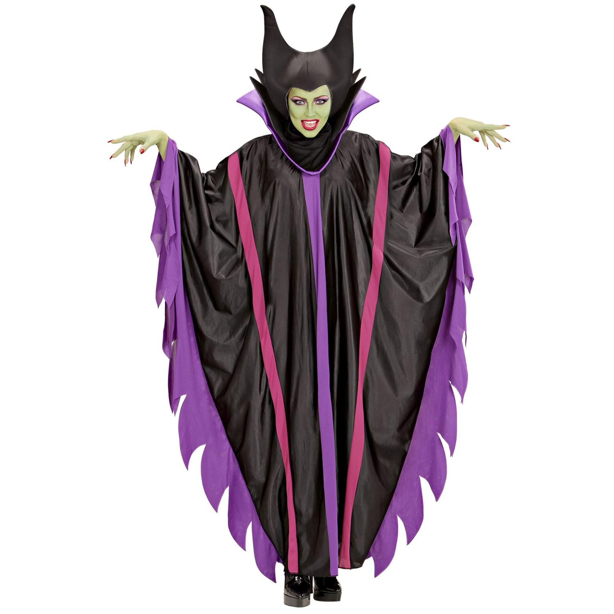 W WIDMANN MILANO Party Fashion - Evil Lady Costume for Women, Dark, Gothic, Horror, Fantasy, Fairy Tales, Halloween, Carnival, Theme Parties, Size XL, Purple/Lilac