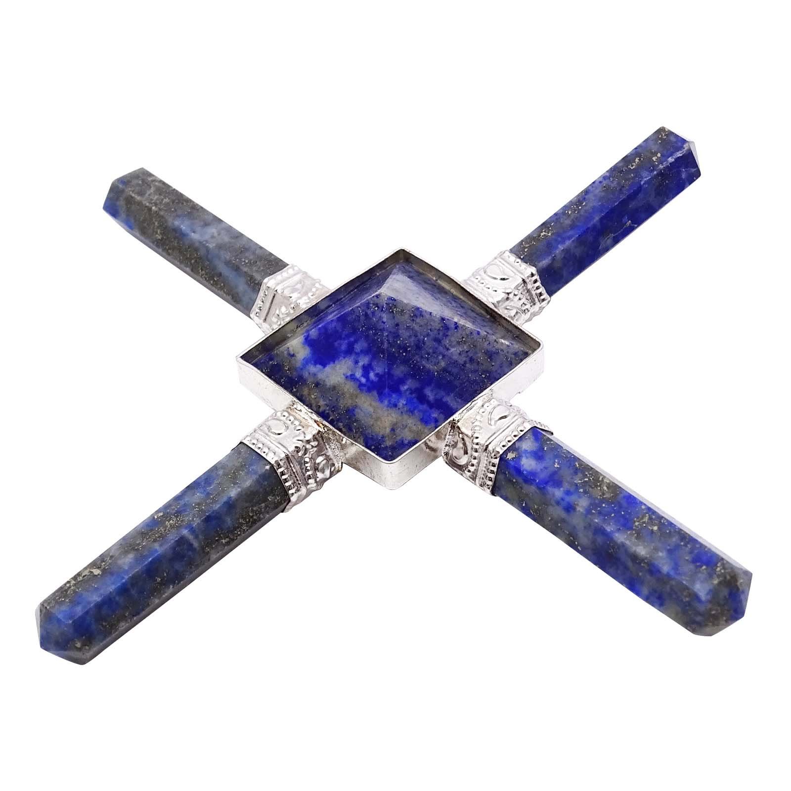 HARMONIZE Lapis Lazuli Stone Pyramid Energy Generator 4 Points Feng Shui Spiritual Reiki Healing Crystal