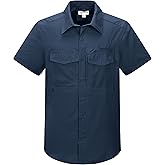 33,000ft Men's Fishing Shirts Lightweight Cool Quick Dry Sun Protection UV Short Sleeve Shirt for Casual Hiking Safari Travel