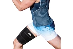 supregear Thigh Brace Support, Adjustable Thigh Compression Sleeve Neoprene Hamstring Quad Wrap Breathable Non-Slip Upper Leg