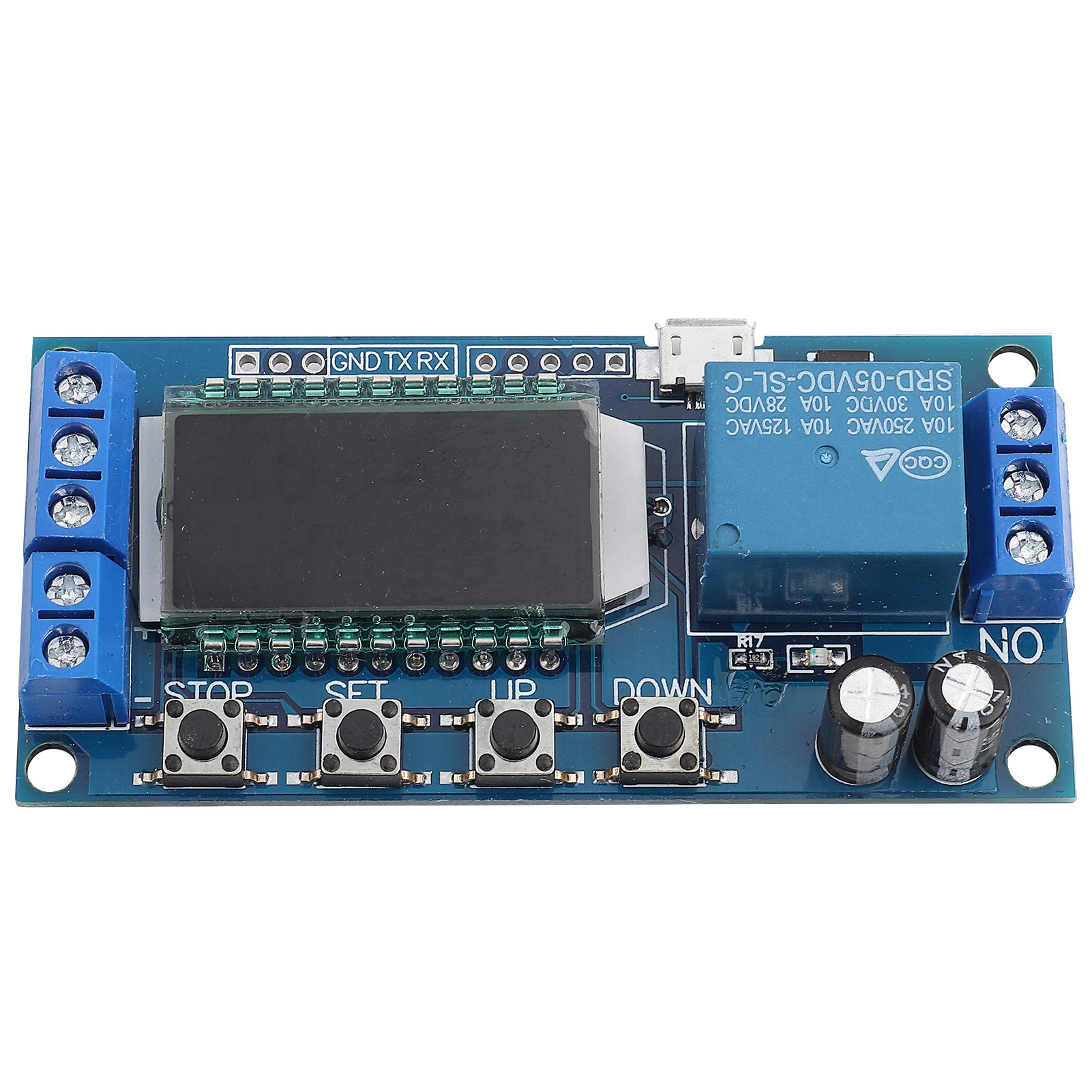 Programmable Digital Timer Relay Module, 6-30V DC Input Time Delay Switch with LCD Display, 0.01s to 9999min Adjustable Range for Industrial Automation Control