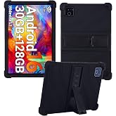 HminSen Case for Urao X109 10.1" Android 16 Tablet 2026 (Black) | Kids Friendly Soft Silicone Adjustable Stand Cover for URAO X109 Tablet 10.1 Inch
