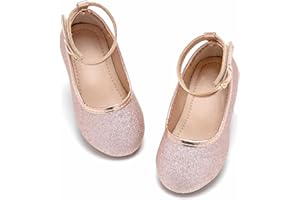 Flaryzone Toddler/Little Girls' Ballerina Flat Mary Jane Princess Dress Shoes - Wedding School Party