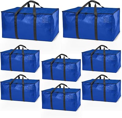 Heavy Duty Moving Bags Large 29x13x14 86L 8 Pack Backpack Straps