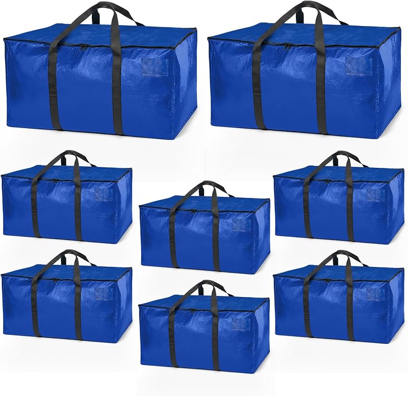 Heavy Duty Moving Bags Large 29x13x14 86L 8 Pack Backpack Straps