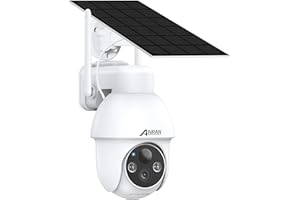 ANRAN 2K Security Camera Wireless Outdoor with 360° View, Solar Outdoor Camera with Smart Siren, Spotlights, 2K Color Night V