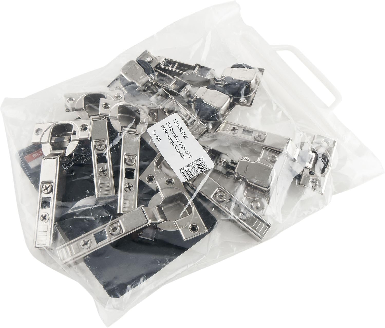 Blum Clip top Blumotion Furniture Hinge Integrated 107 Degree Set Square., 105033056, Silver, Eckanschlag | 10 Stk - Image 3