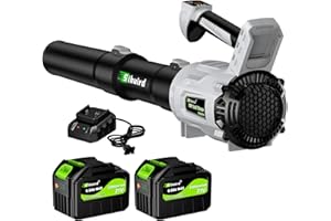 Sihuird Leaf Blower Cordless,2 x 21V 6.0Ah Battery and Charger, with 680CFM 190MPH Electric Cordless Leaf Blower, 3-Variable Speed & Turbo Mode, Blowers for Lawn Care (Grey C)