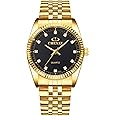 DREAMING Q&P Fq-043 Classic Golden Stainless Steel Male Female Crystals Quartz Wrist Watches for Man Woman Gold