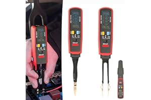 BIBIFACTORY 2025 New Draw Fuse Tester Automotive, for Mini, Maxi & ATC Fuses Live Current Readings up to 80a, Replaceable Tips and Built-in Flashlight