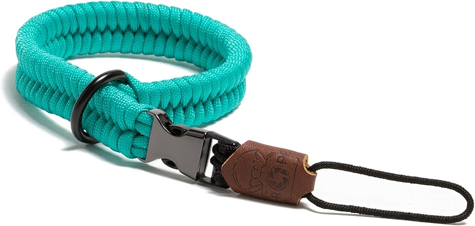 C-Rope The Claw - Correa de mano trenzada a mano con cierre rápido paracord, color turquesa