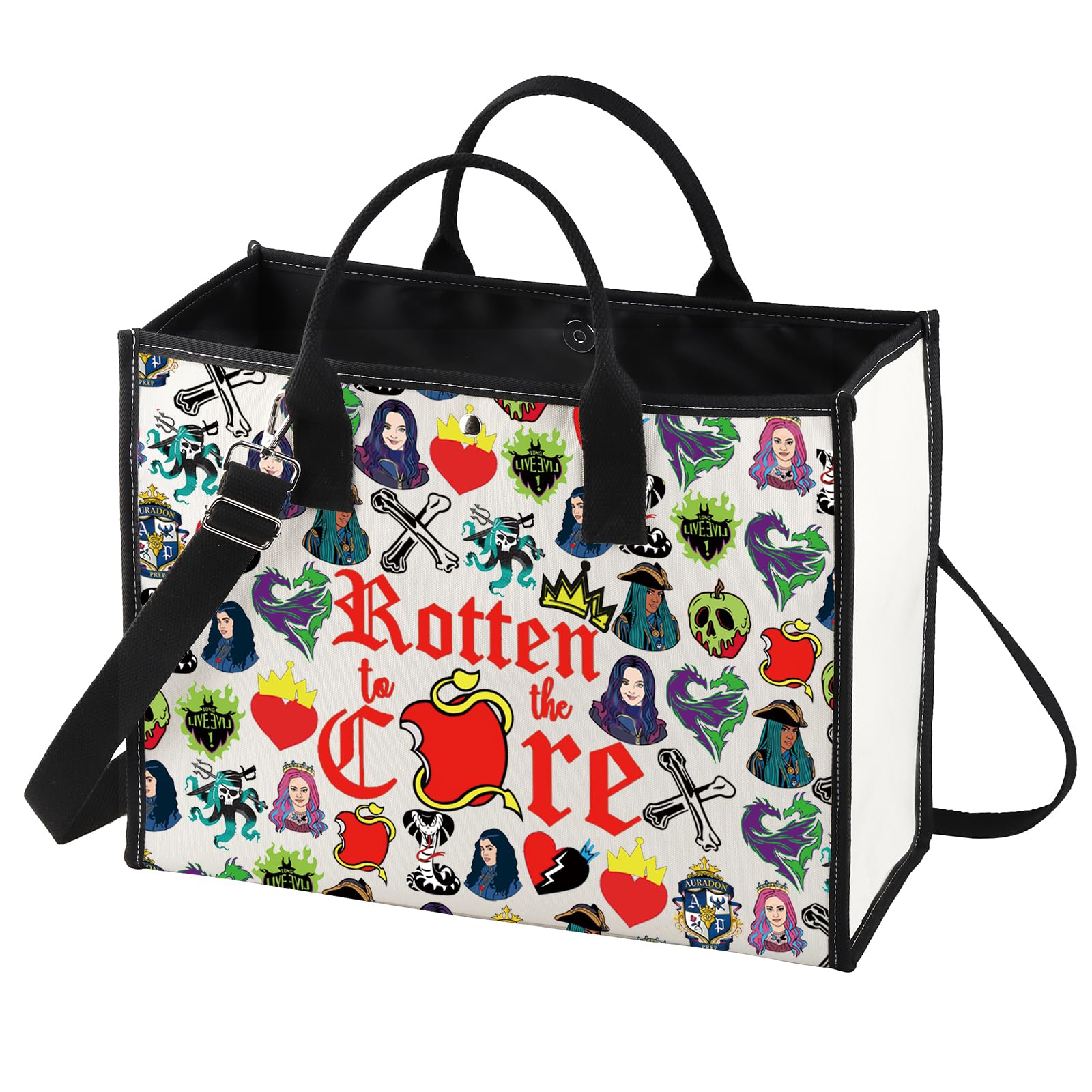 LEVLO Descendants Cosmetic Make Up Bag Descendants Fans Gift Rotten to the Core Makeup Zipper Pouch Bag For Friend Family, Core LT, Cosmetic Bag