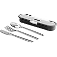 Built - Gourmet Bento 4 Piece Stainless Steel Utensil Set with Nesting Case (Black)