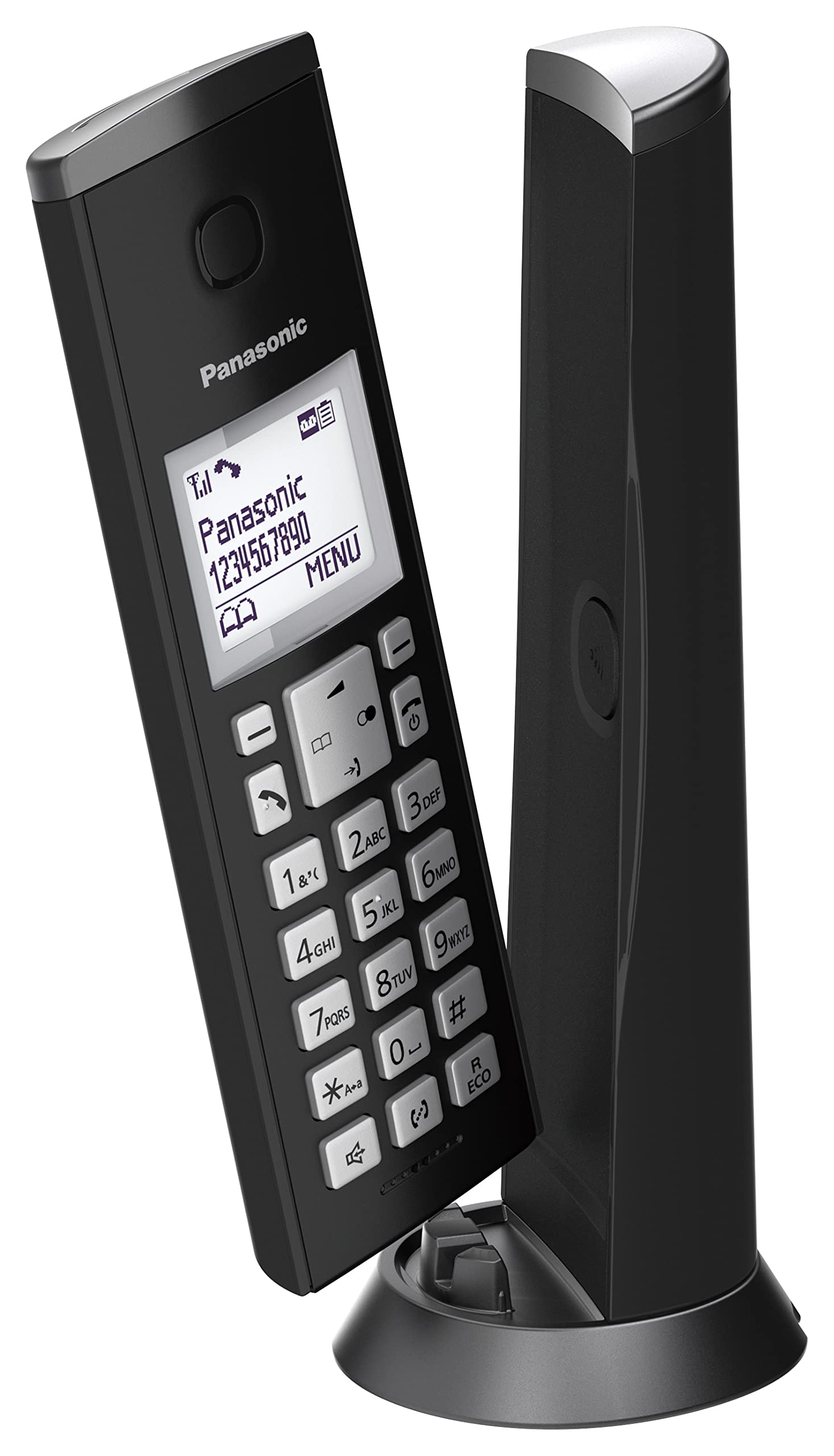 Panasonic KX-TGK220 Designer Cordless Phone, with answerphone, call blocker and do not disturb mode - Black