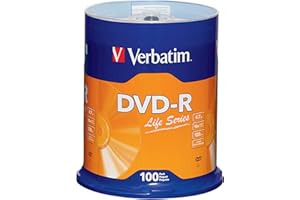 Verbatim® Life Series DVD-R Disc Spindle, Pack of 100