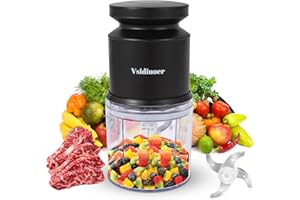 Vsidiuoer Mini Food Processor 600ML, Meat Grinder 400W, Small Food Processor with 4 Stainless Blades, Electric Food Chopper S