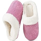 ULTRAIDEAS Women's Warm Winter House Shoes Slippers Memory Foam with Comfy Fleece, Fuzzy Slip-on Indoor Outdoor