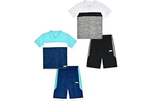 Hind 4-Piece Boys Basketball Shorts and Performance Athletic Shirt Set