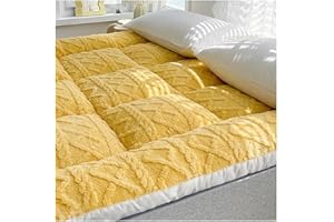 2 Inch Mattress Pad Twin Queen King High-Density Fiber Thick Mattress Topper Embossed Taffeta Fabric Ventilated Design Bed To