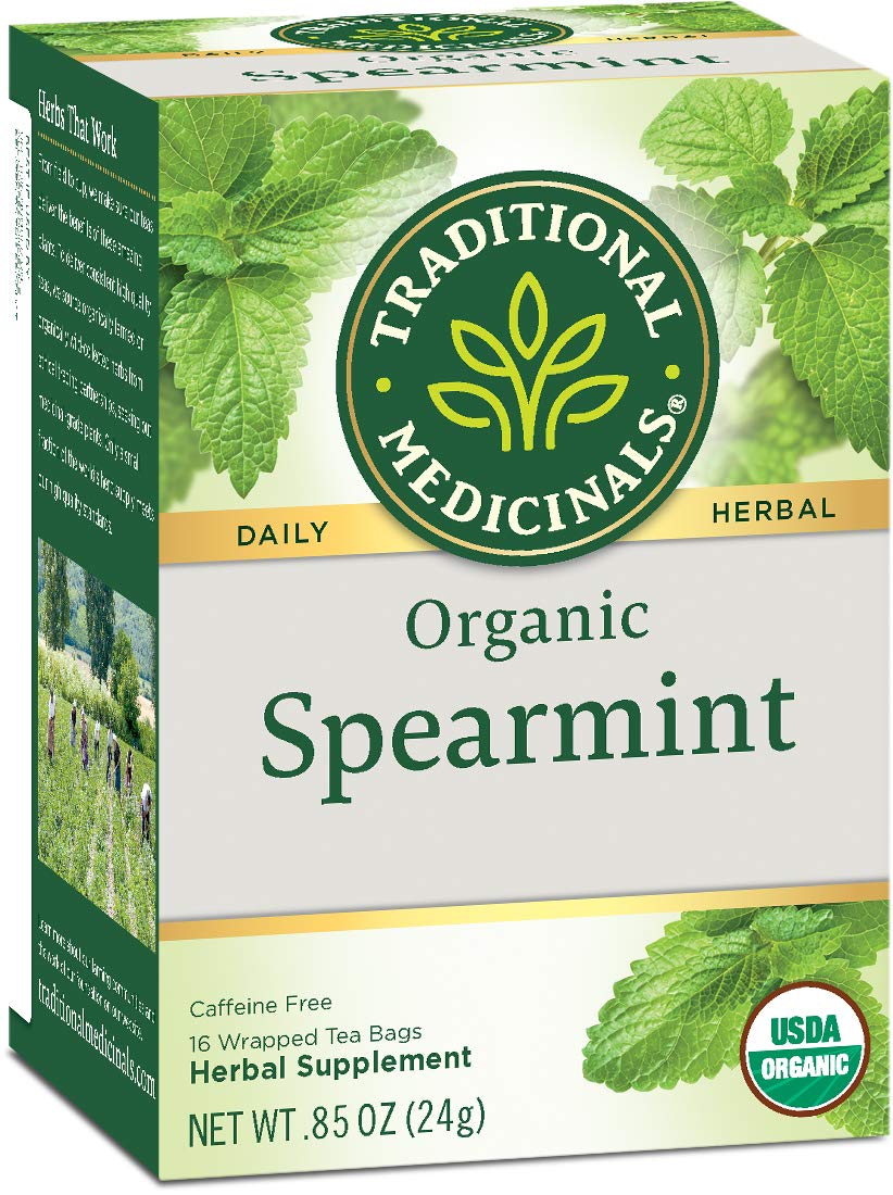 Traditional Medicinals Organic Spearmint Tea, 16 Tea Bags (Pack of 6