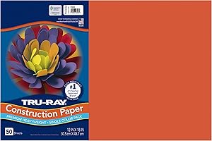 Tru-Ray Construction Paper, 12"X19", Orange, 50 Sheets