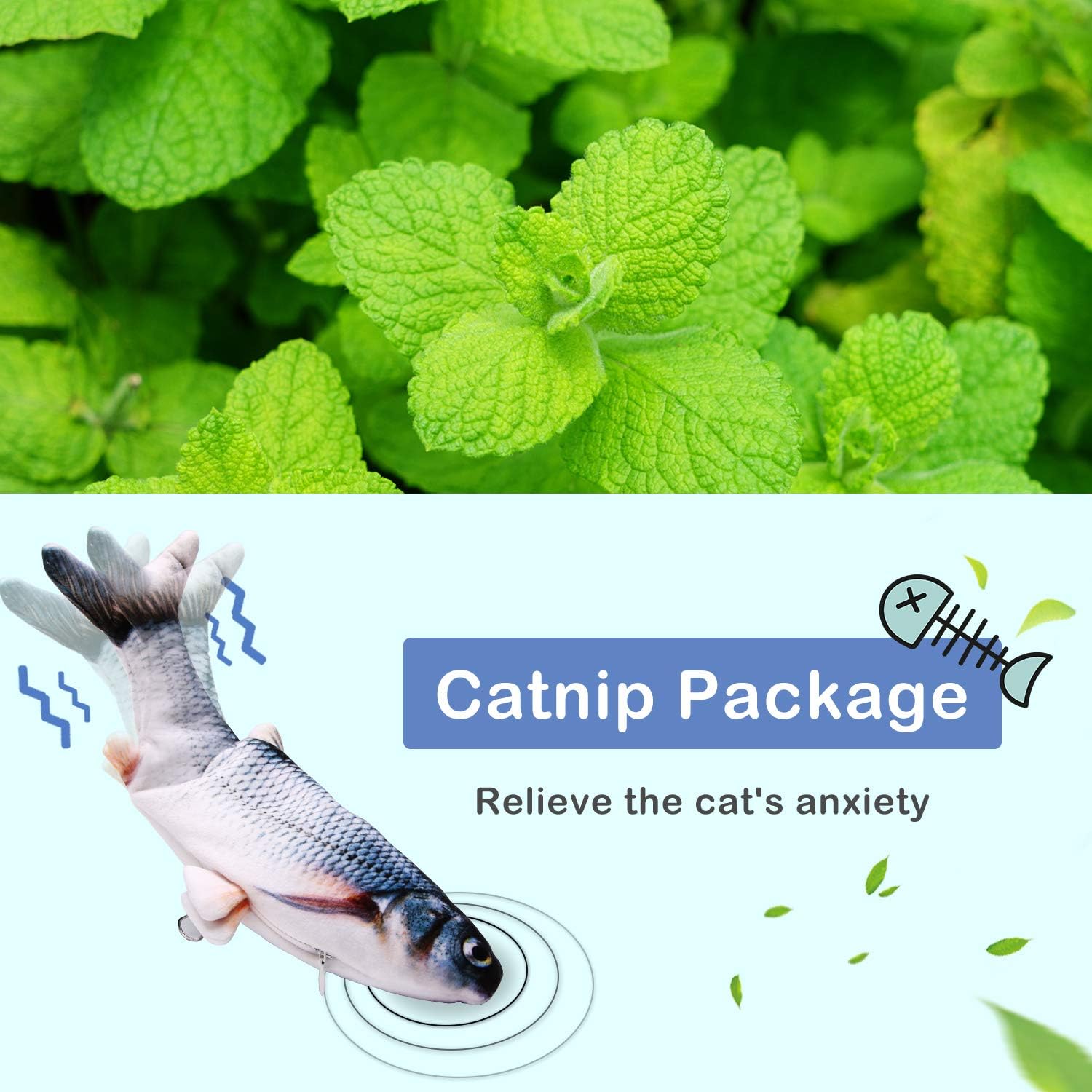 INFINI 10" Electric Moving Kicker Fish Cat Exercise Toy, Realistic Flopping Fish Toy, Wiggle Fish Catnip Toys, Motion Kitten Toy, Plush Interactive Floppy Fish Cats Toys, Flippity Fish Cat Toy : Pet Supplies