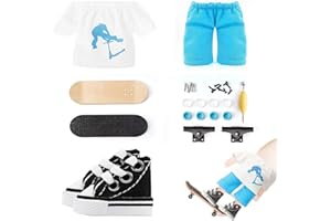 ACFELLE Fingerboards Sets, Finger Pant Clothes, Mini Toys Kits,Doll Breakdance Mini Cloth Shoes, Skateboard Accessories Tools Set