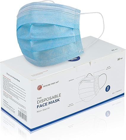 Download Free Amazon Com Us Stock Gfa 50 Pcs Disposable 3 Ply Face Mask Breathable And Comfortable Filter Protection Mask With Ear Loop Health Personal Care PSD Mockup Template
