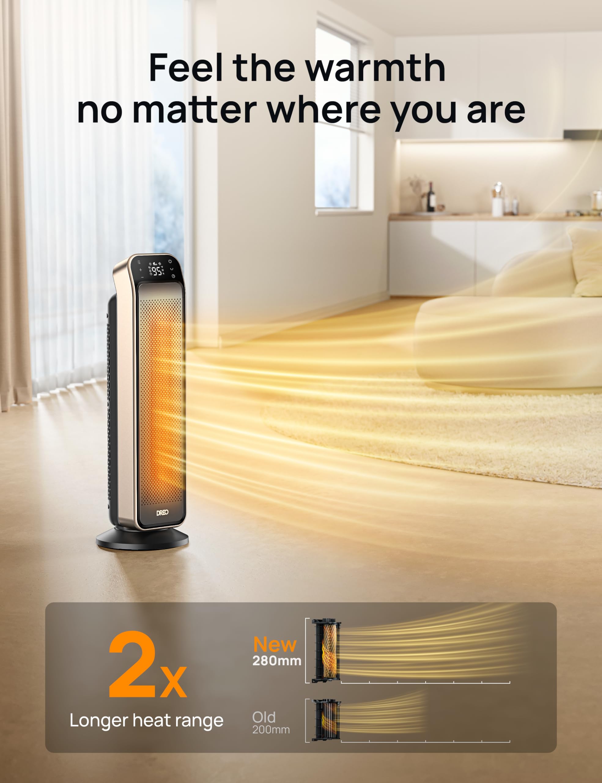 Dreo Space Heater Indoor, 25