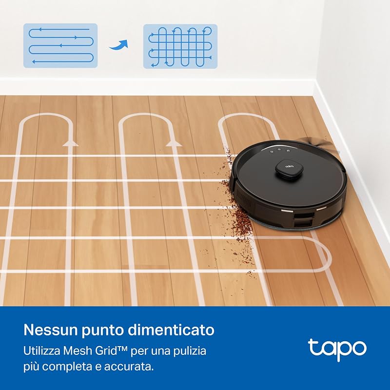 RV30 Max Robot Aspirapolvere Lavapavimenti con Mappatura 5300Pa, Doppia Navigazione LiDAR +IMU, Zone No-Go e Muri Virtuali, Controllo APP&Alexa&Google, Arrampicarsi fino a 22mm