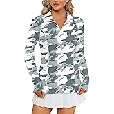 LOMON Women Long Sleeve Shirts Sun Protection 1/4 Zip Summer Quick Dry Hiking Shirts Quarter Zip Pullover for Women