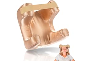 SAGUD Memory Foam Face Pillow for Side Sleeper Anti-Wrinkle Massage Bed Pillow with Soft Pillowcase Beauty Pillow for Sleeping Face Down, Gold