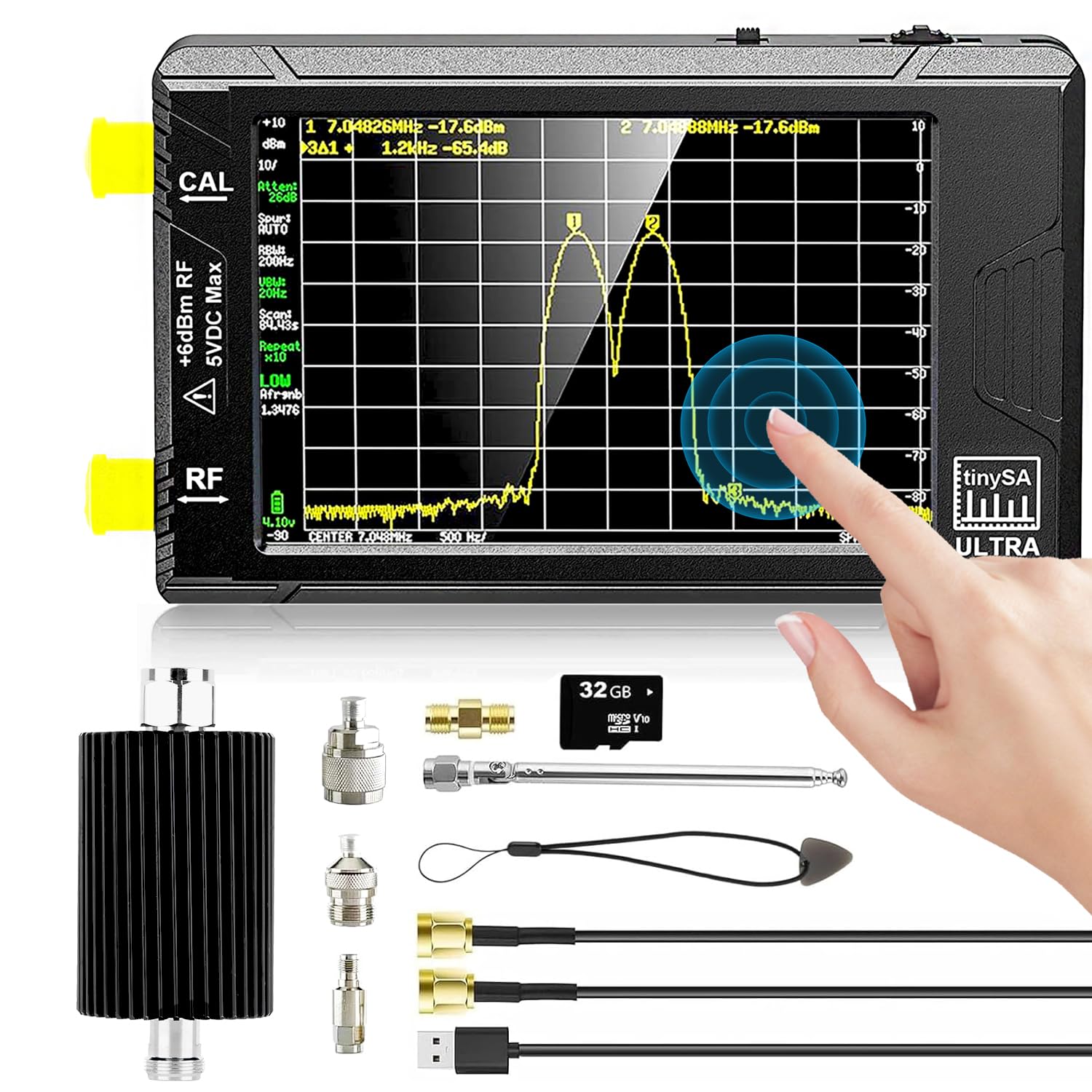 TinySA Ultra Spectrum Analyzer 100kHz-5.3GHz & 50W