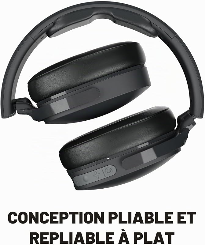 Hesh Evo Casque Circum-Auriculaire Bluetooth sans Fil, Ajustement Isolant du Bruit, 36 Heures d’Autonomie, Conception Légère et Pliable - Noir