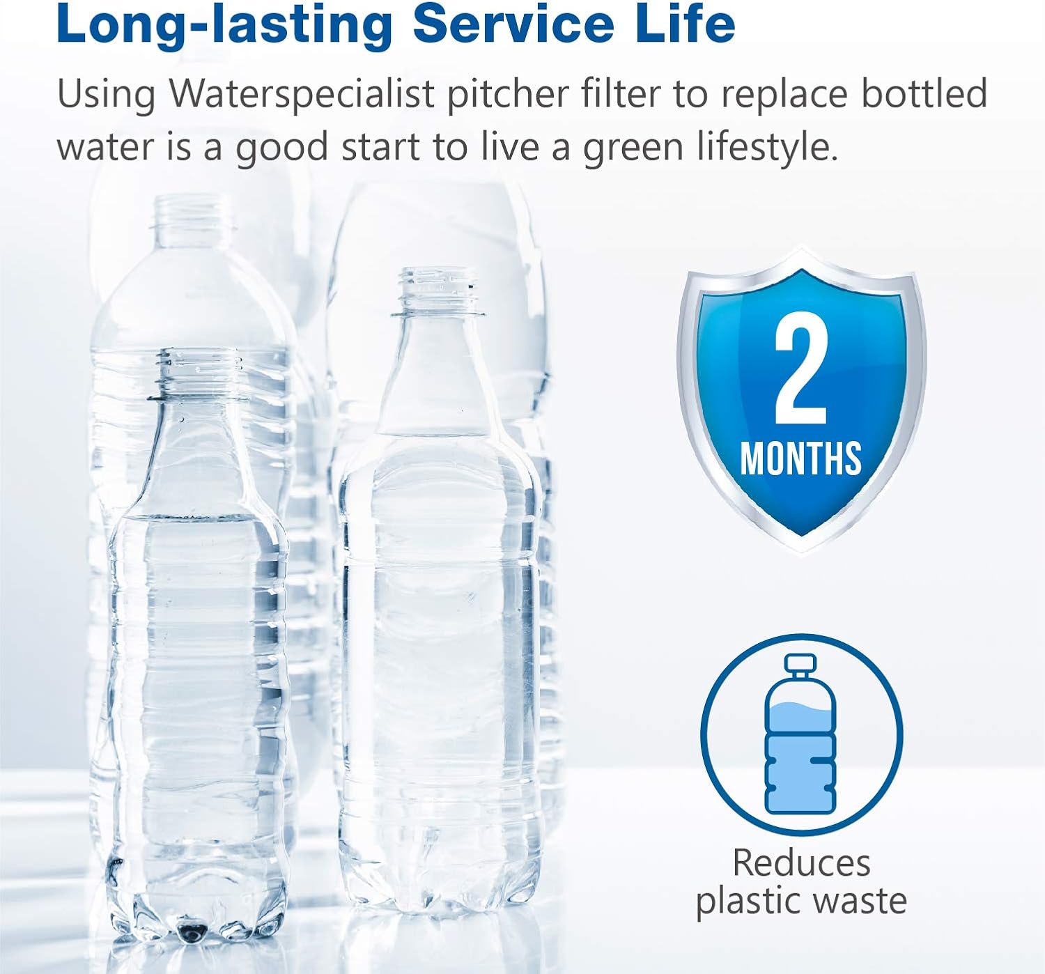 Waterspecialist NSF Certified Pitcher Water Filter, Replacement for Brita Classic 35557, OB03, Mavea 107007, Compatible with Brita Pitchers Grand, Lake, Capri, Wave and More (Pack of 6): Home & Kitchen