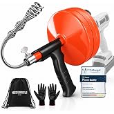 MEISTERFAKTUR drain snake - Auto Feed - Ideal plumbing snake for sink and drain unblocking - Solid drain auger for real DYIs! (50FT)