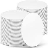 O'CREME White Round Mini Cake Boards &ndash; 2-3/4 Inch Grease-Proof, Foil-Covered, Food Grade Cardboard for Cupcakes, Pastries, Desserts - Ideal for Wedding, Anniversary, Birthday Parties, 100 Count