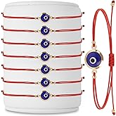 BCS Evil Eye Bracelets Adjustable Black String Amulet for Women Men Authentic Turkish Handmade Glass Bead Good Luck Protection Charm One Size Fits All