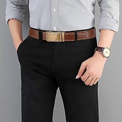 guvoosm Mens Belt,Ratchet Dress Adjustable Belts