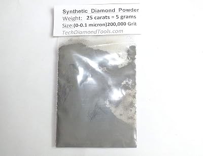 TechDiamondTools 200000 Grit Diamond Powder 0-0.1 Microns 25 Carats 5 Grams