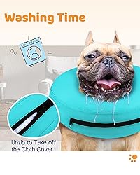 Supet Inflatable Dog Cone Collar for Large Medium