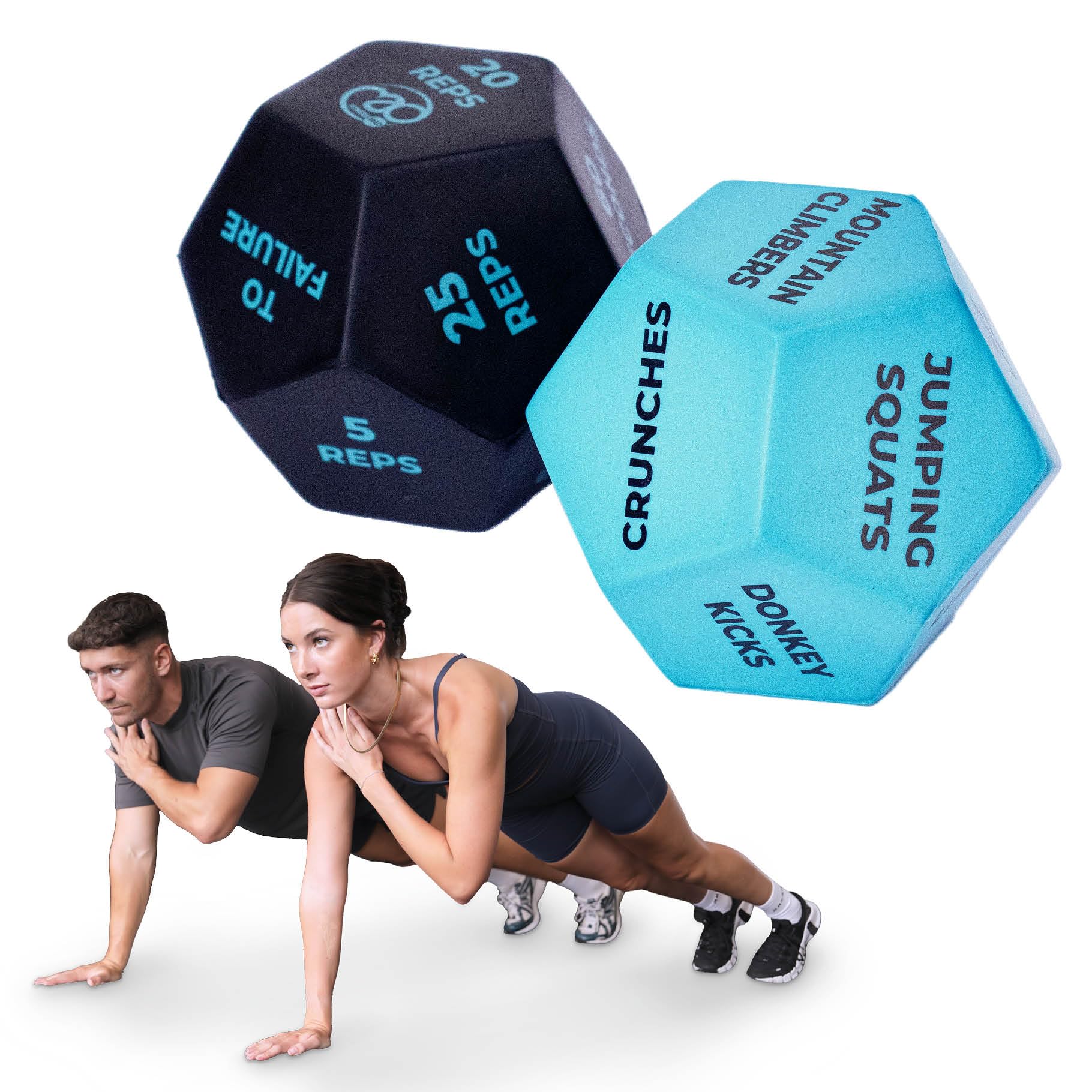 Fitness Mad Exercise Cube, 12 Sided Tool for Full Body Workout, Cardio and HIIT, Ideal for Exercise Classes and Home Gym, Foam Training Aid for Beginners
