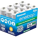 Panasonic BK-3MCCA12BA eneloop AA 2100 Cycle Ni-MH Pre-Charged Rechargeable Batteries (Pack 12)