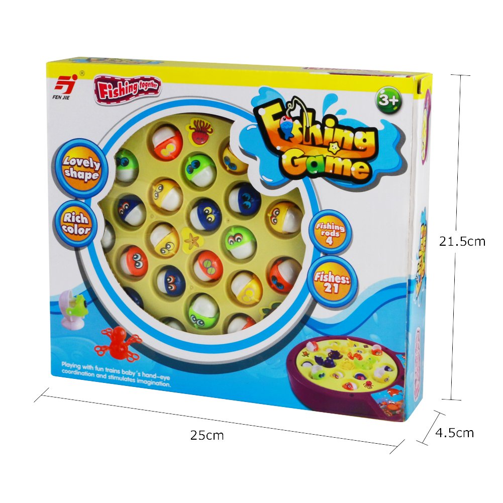 Gioco della Pesca Pesci con 2 Piastra 42 Pezzi Giocattolo Set Bambini Giocattolo Educativo su 3 4 5 Anni
