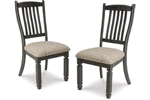 Signature Design by Ashley Tyler Creek 19.25" Dining Room Upholstered Chair, 2 Count, Antique Black