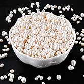 CREATZONE 100pcs Natural Freshwater Pearl Beads 4-5mm Rice Oval White Pearls Genuine Real Cultured Pearl Beads for DIY Jewelry Making, Hole: 0.7mm