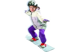 Emsco Group ESP 107 cm Suprahero Snowboard - Starter Board with Adjustable Wrap Bindings - Silver